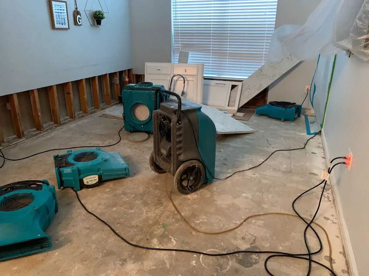 Dehumidifier in flood-cut room for Water Extraction & Removal in Oxnard